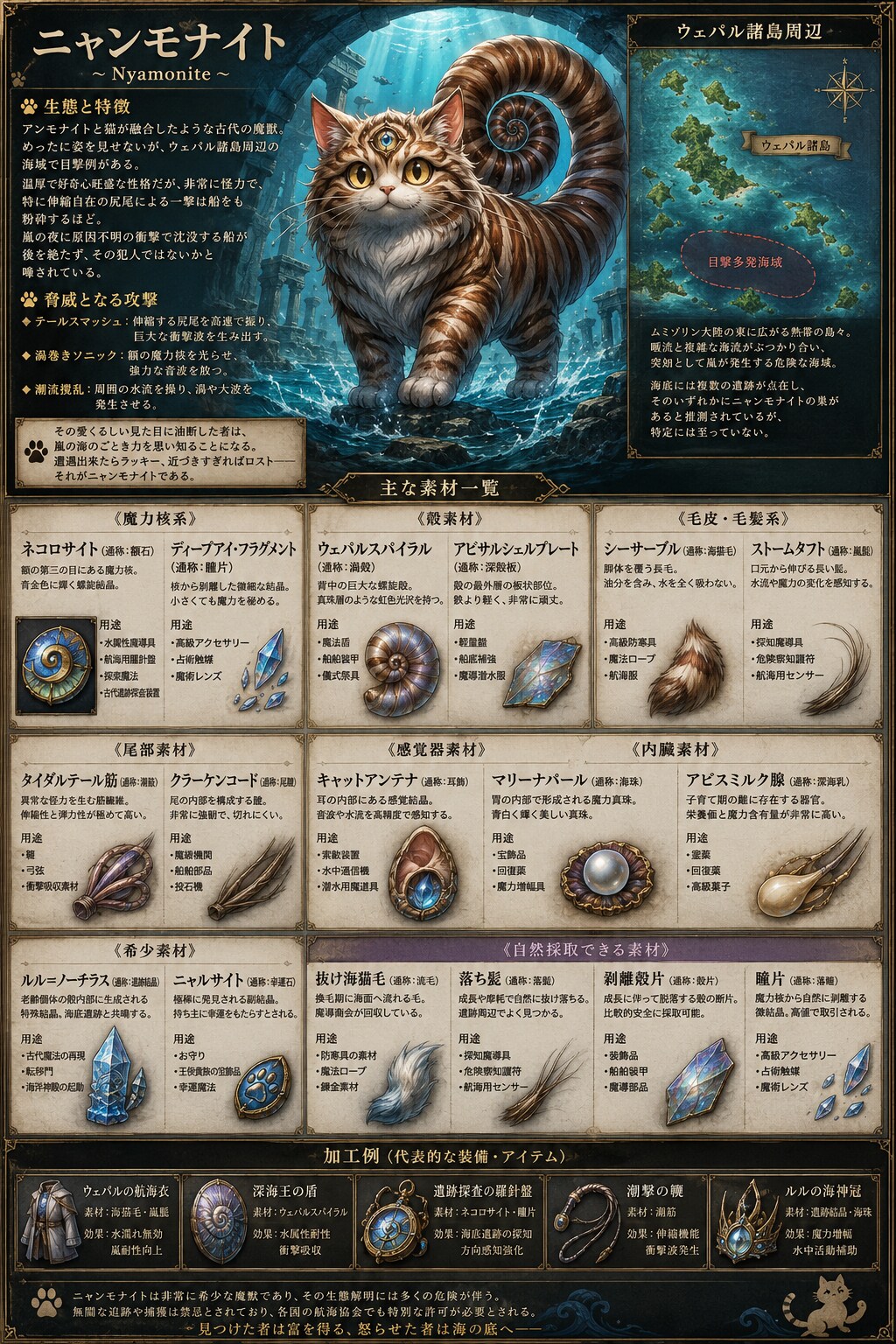 ニャンモナイト素材