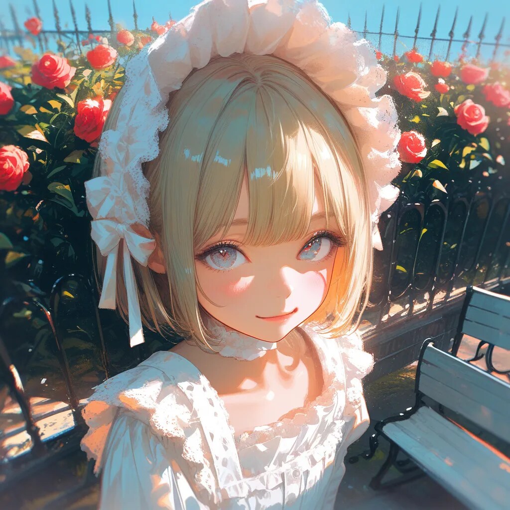 薔薇園と少女 | の人気AIイラスト・グラビア