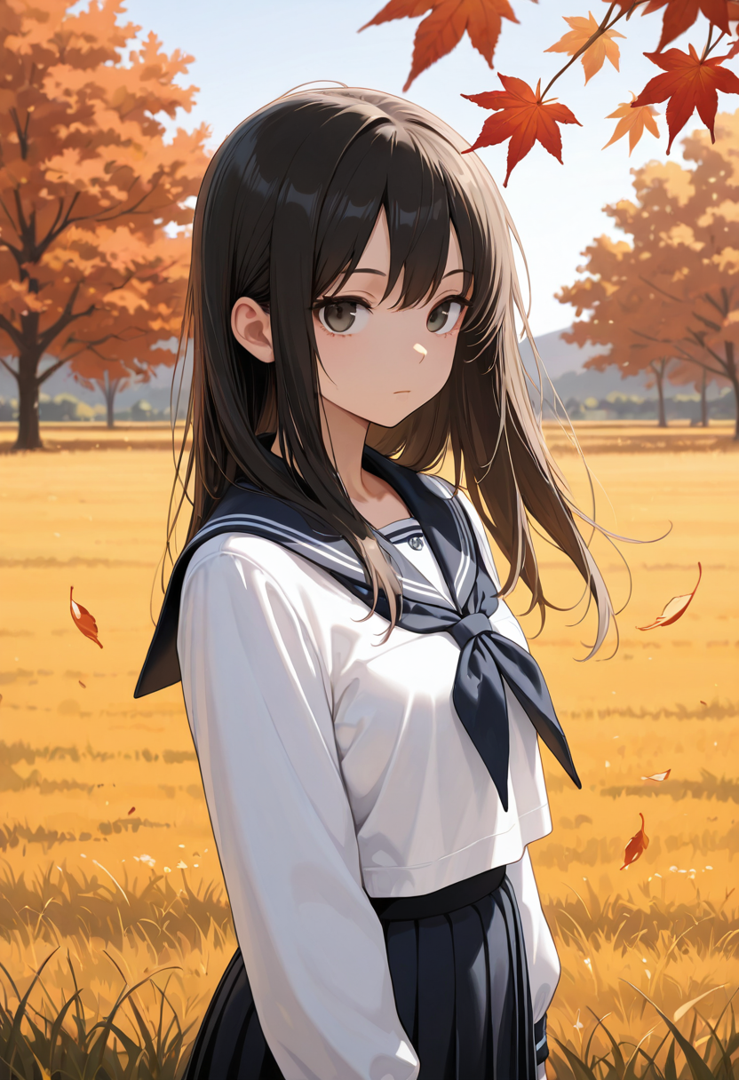 秋色に染まる放課後