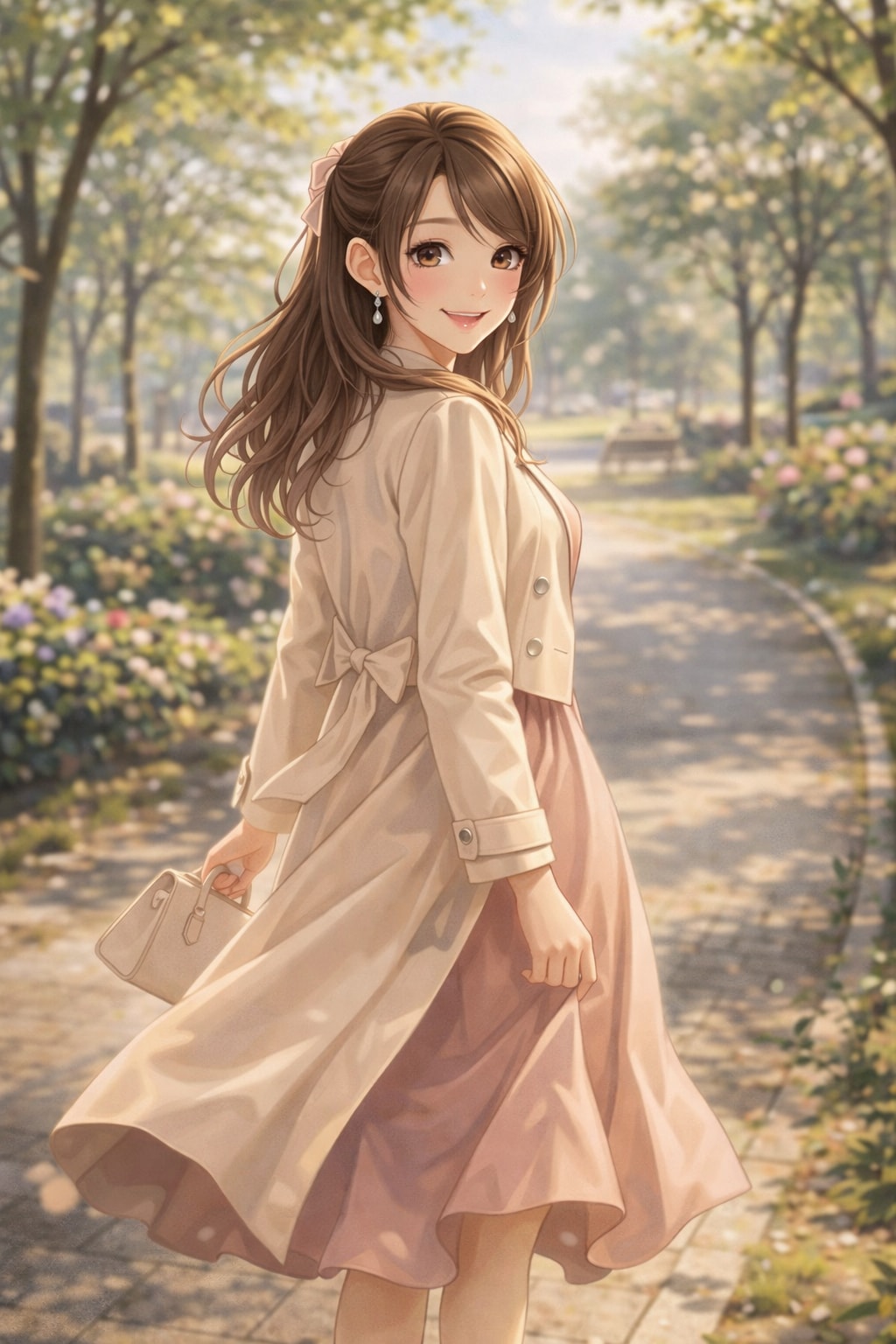 公園を散歩するお母さん | の人気AIイラスト・グラビア