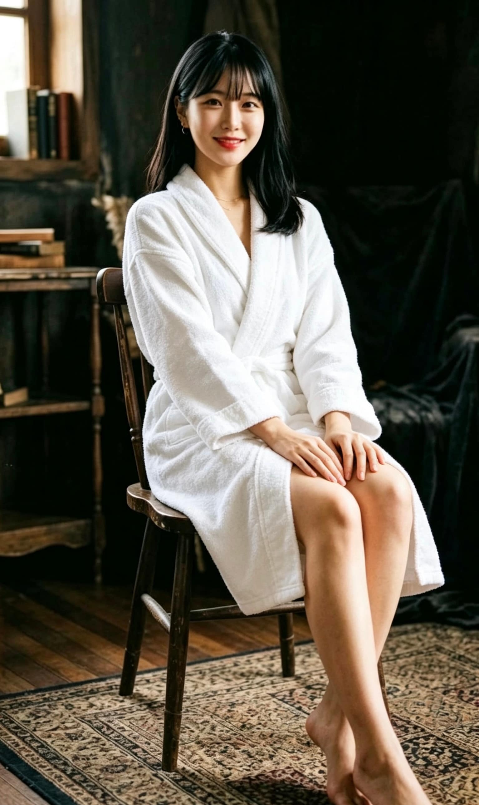 撮影スタジオでビキニ見せてくれるお姉さん