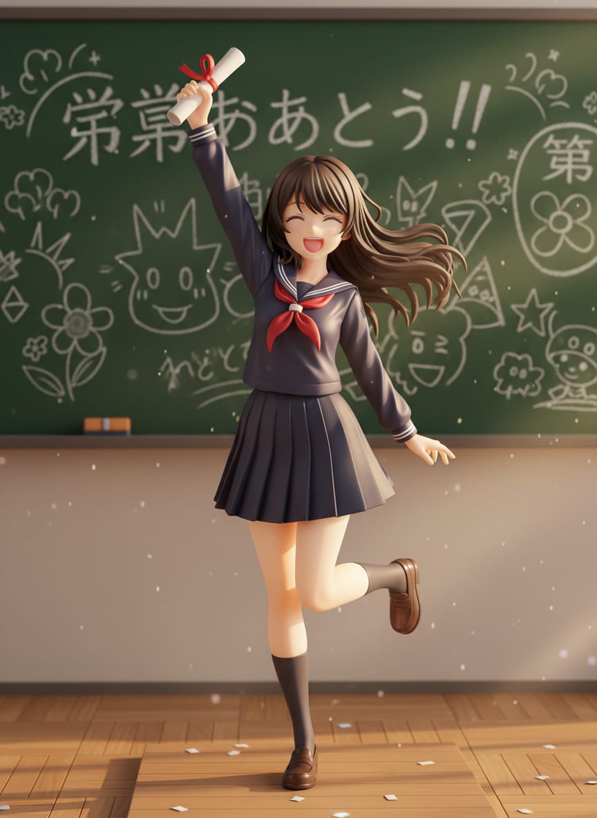 卒業生のフィギュア | の人気AIイラスト・グラビア