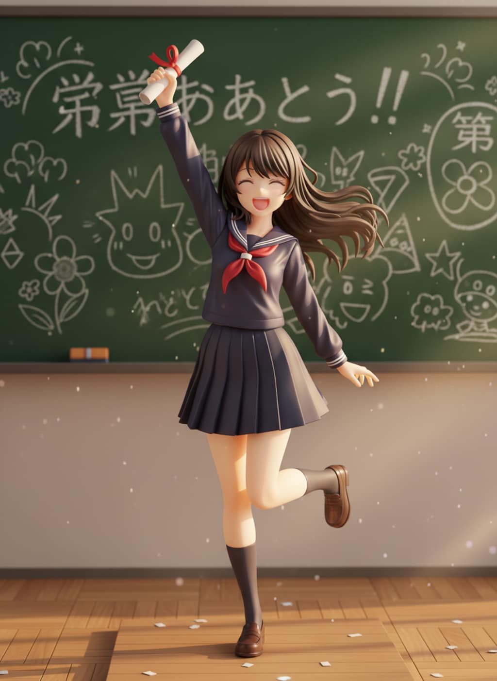 卒業生のフィギュア