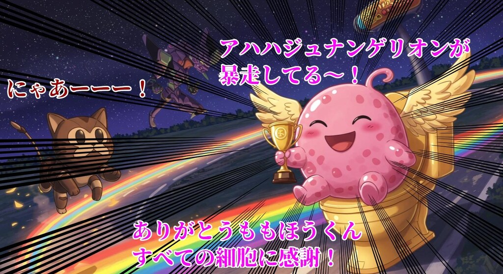 ももほうくん 生体細胞代表 第一回トイレめでたい会 Winning Run! 【ニャンノ世界】