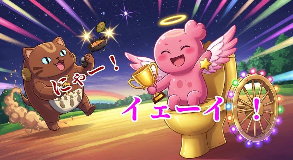 ももほうくん 生体細胞代表 第一回トイレめでたい会 Winning Run! 【ニャンノ世界】