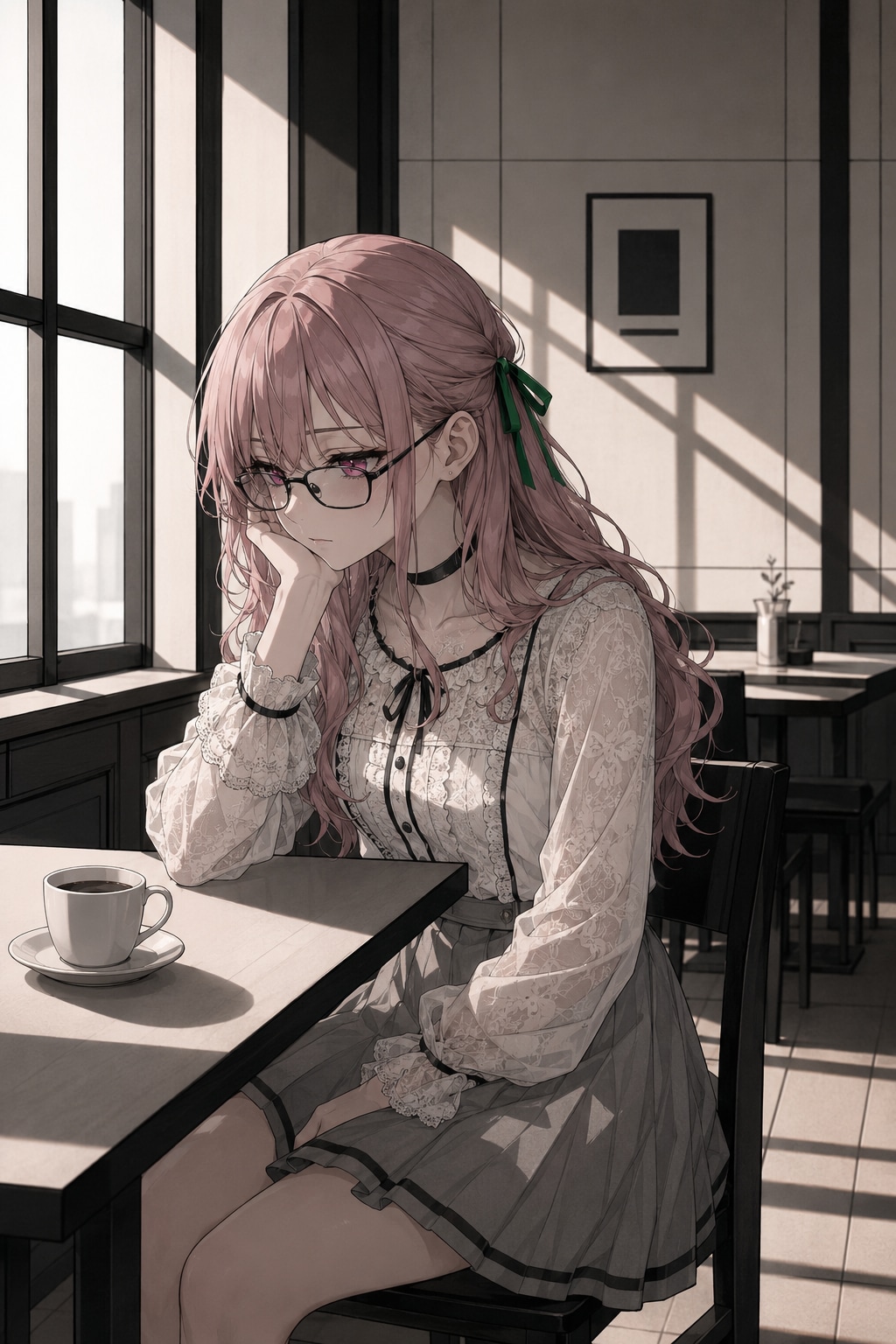 休日のカフェ