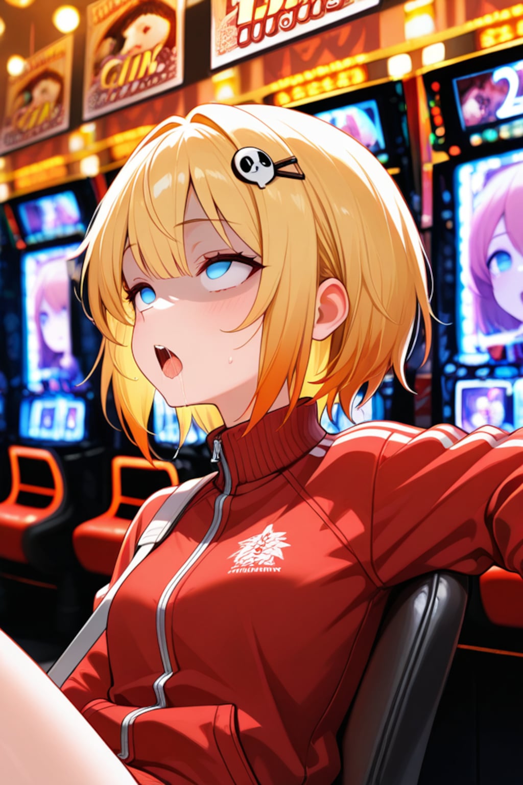 依存症の金髪ショートのジャージ子ちゃん