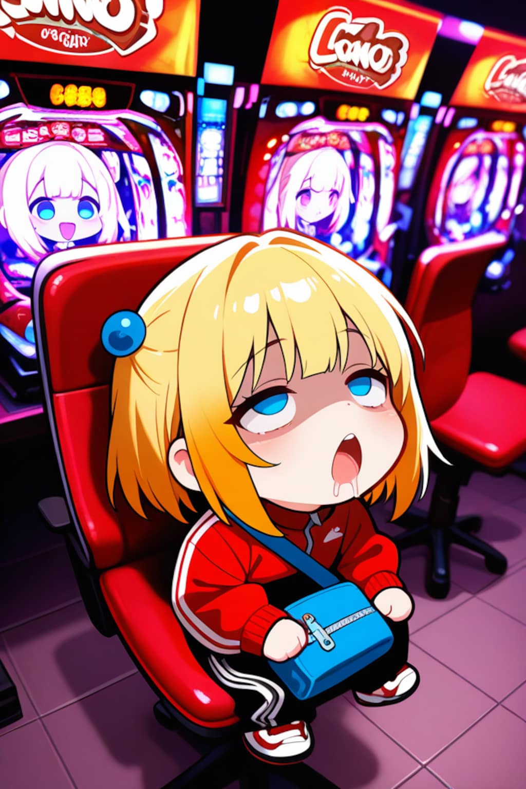 依存症の金髪ショートのジャージ子ちゃん