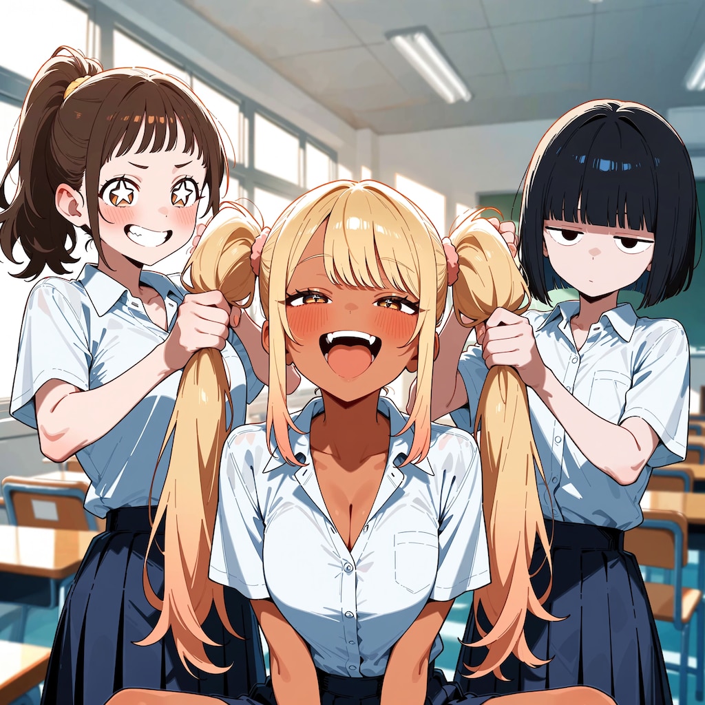 ツインテの黒ギャル