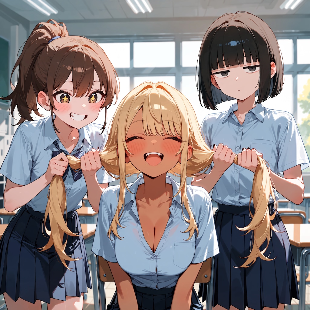 ツインテの黒ギャル