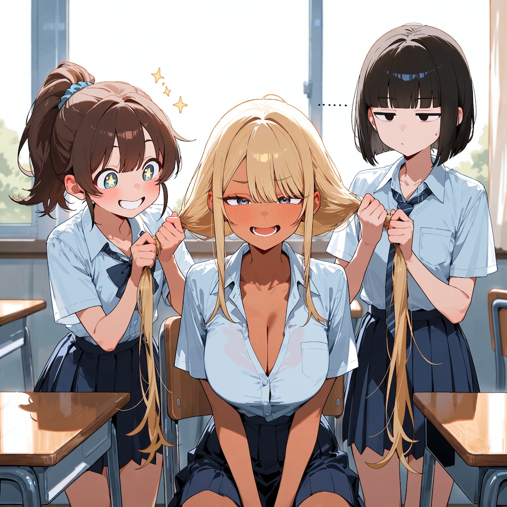 ツインテの黒ギャル