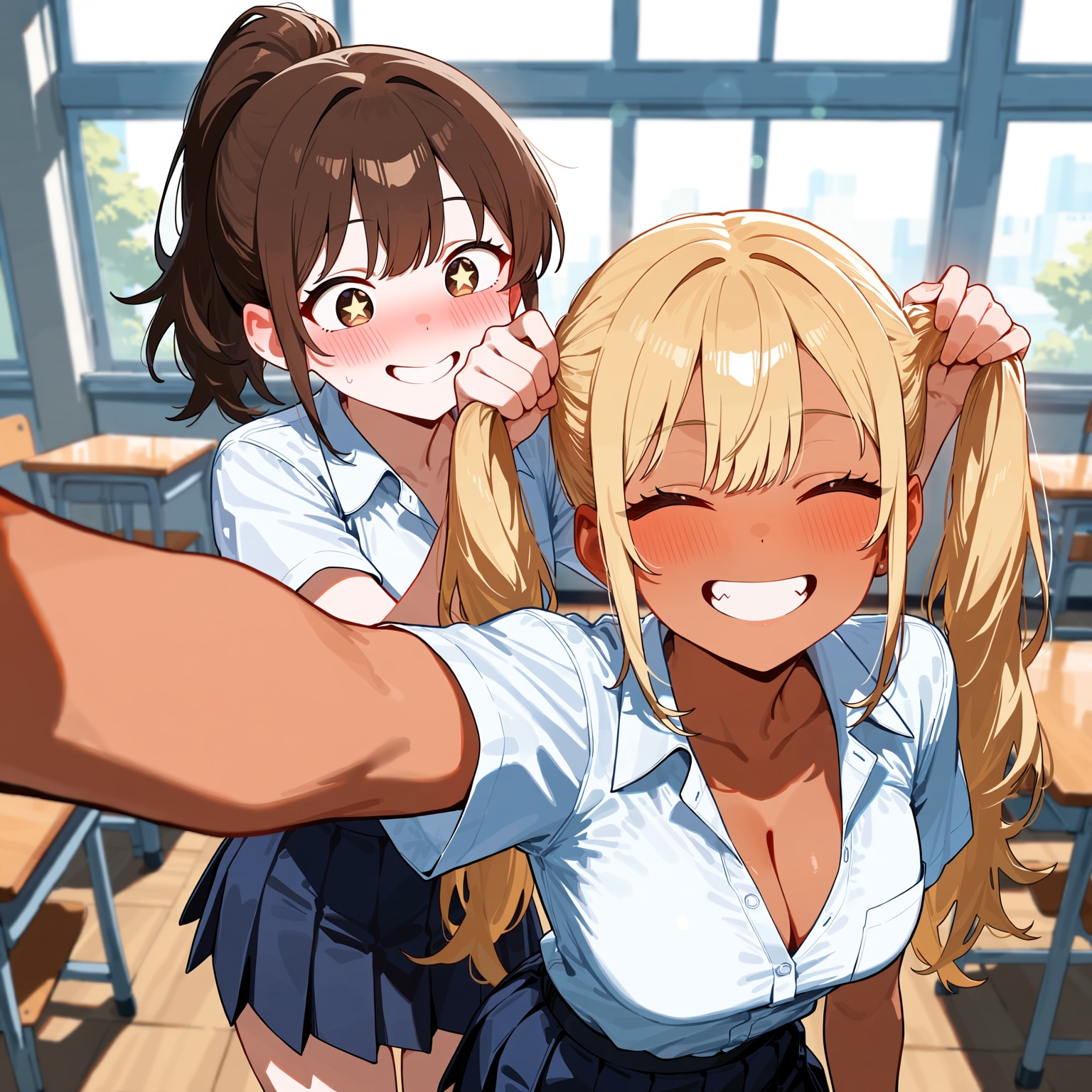 ツインテの黒ギャル