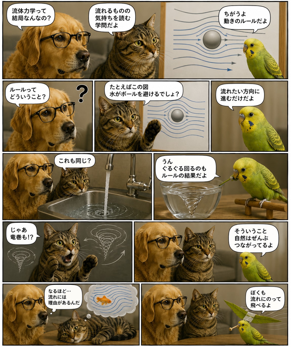 いぬとねこといんこ | の人気AIイラスト・グラビア