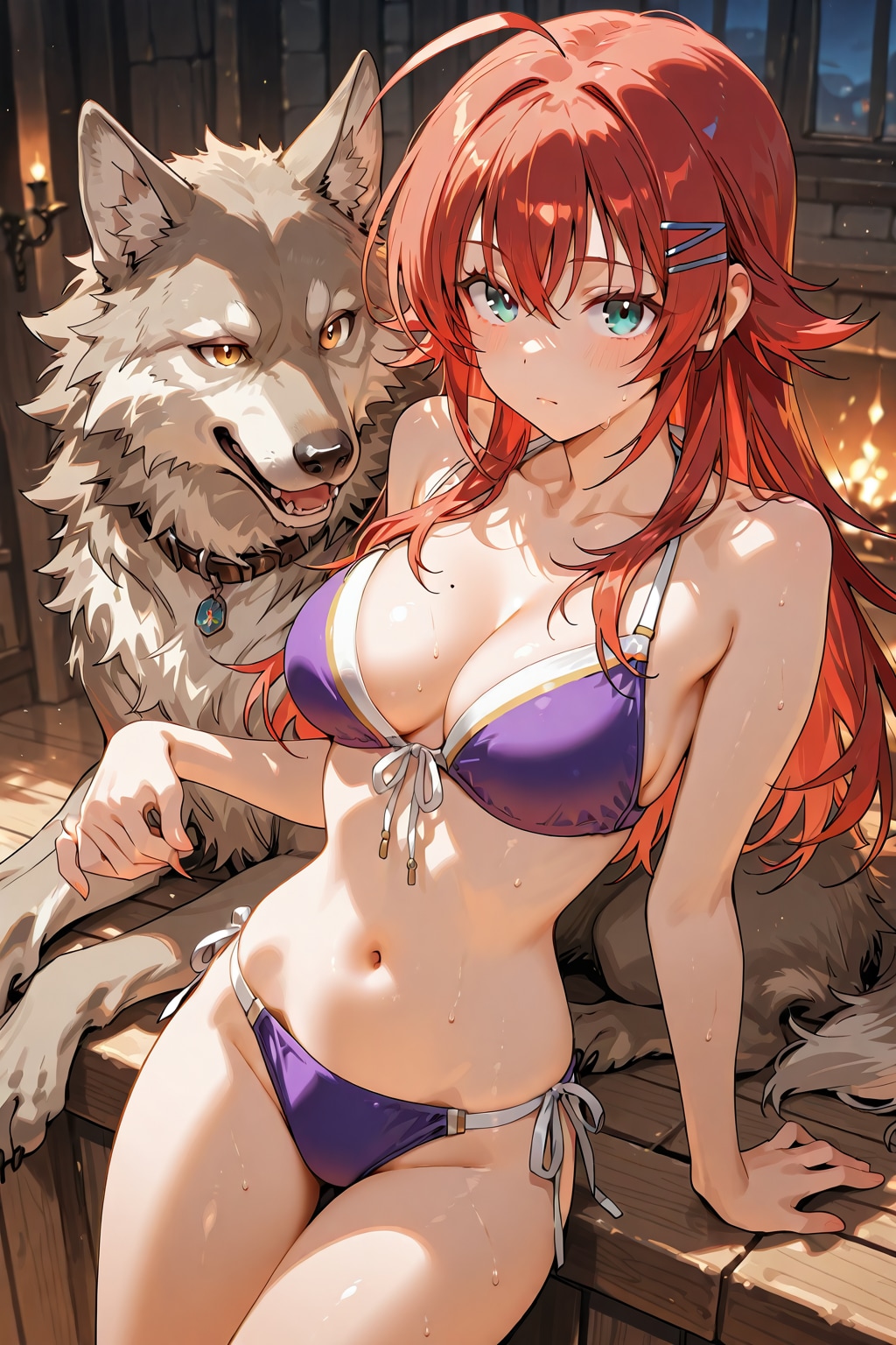 赤毛少女と狼