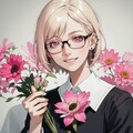 メガネと花束 3枚目