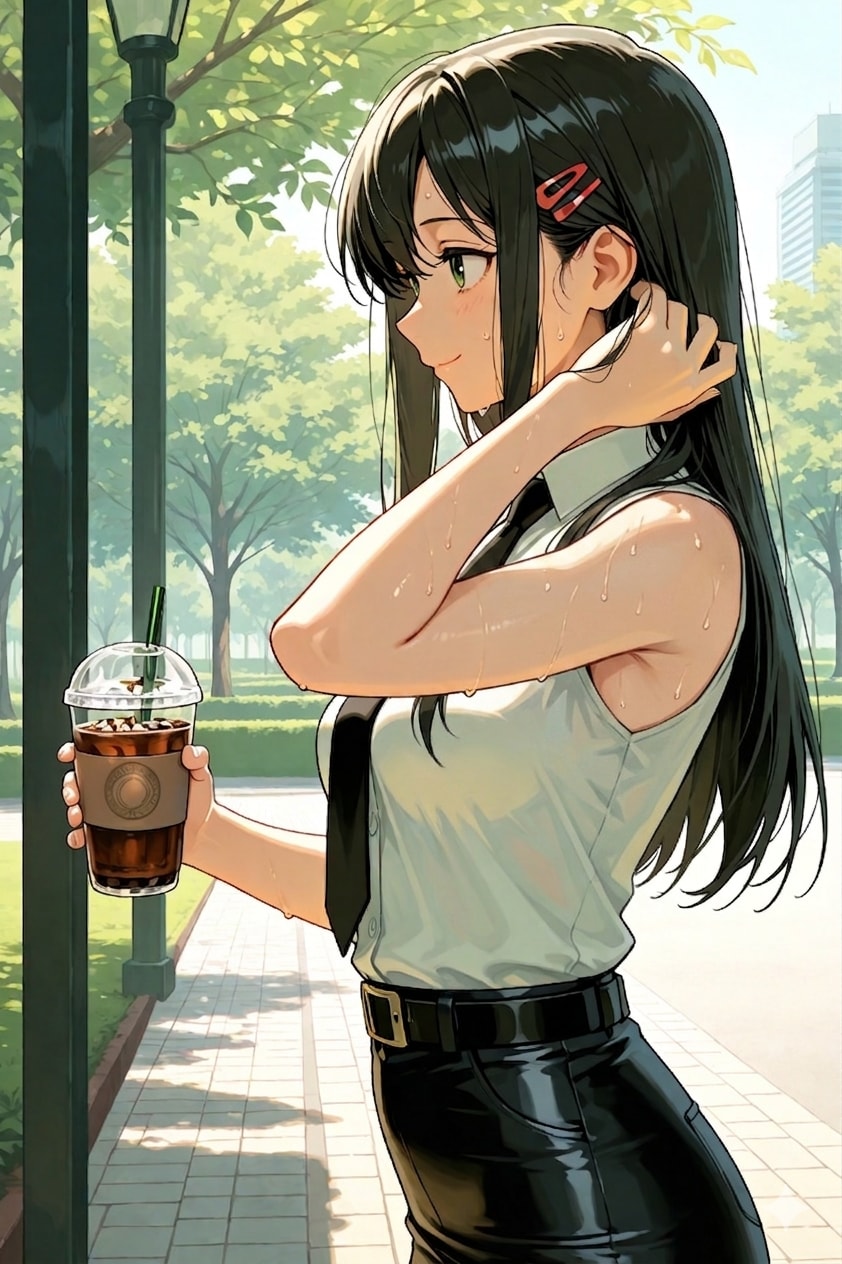 ノースリーブな後輩(企画参加) | の人気AIイラスト・グラビア