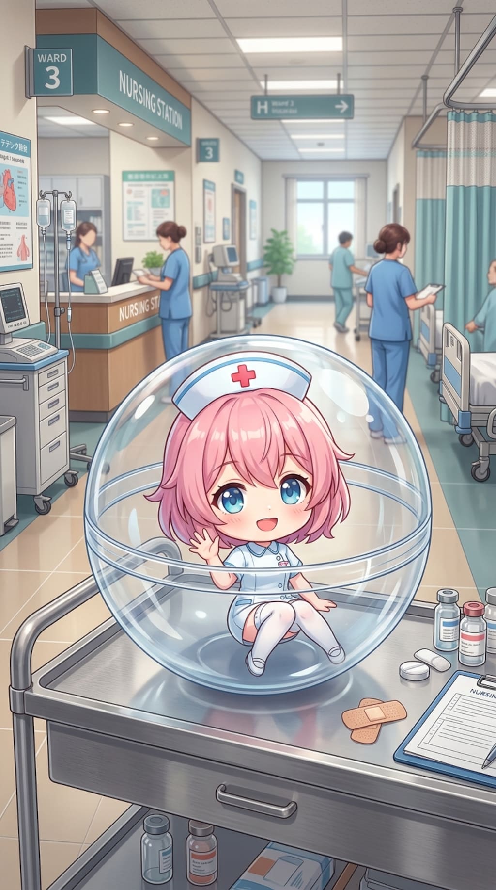 ナース服姿のV4B_Nちゃんをカプセルに入れたよ