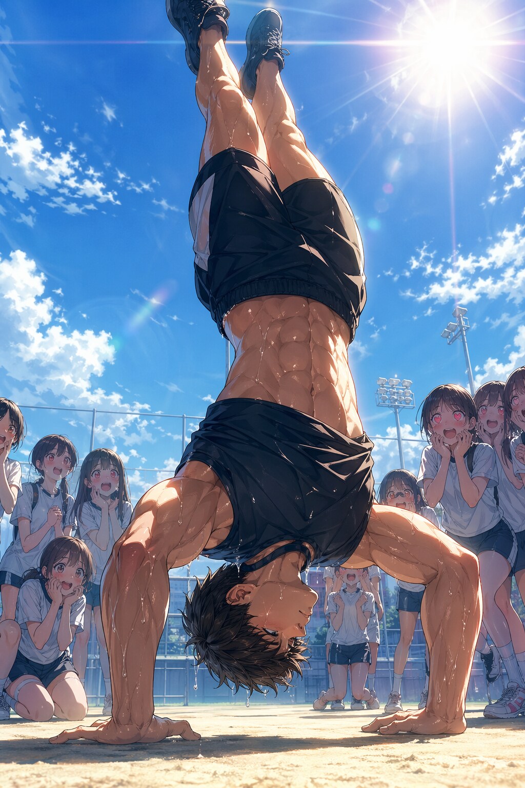 逆立ち腕立て