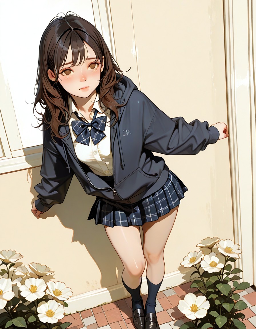 ちょっと涙目女子高生 | の人気AIイラスト・グラビア