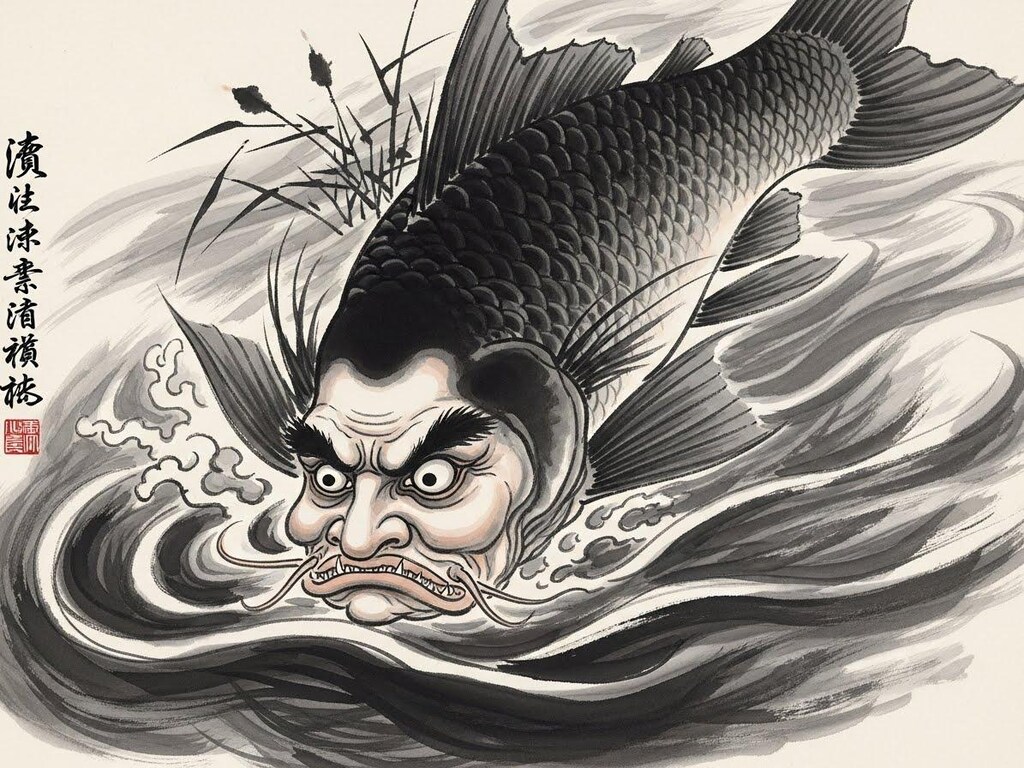 人面魚(２枚)　ImageFX