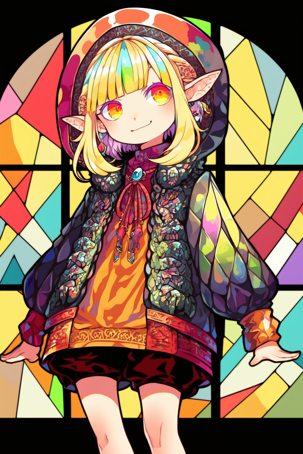 ステンドグラスなエルフちゃん