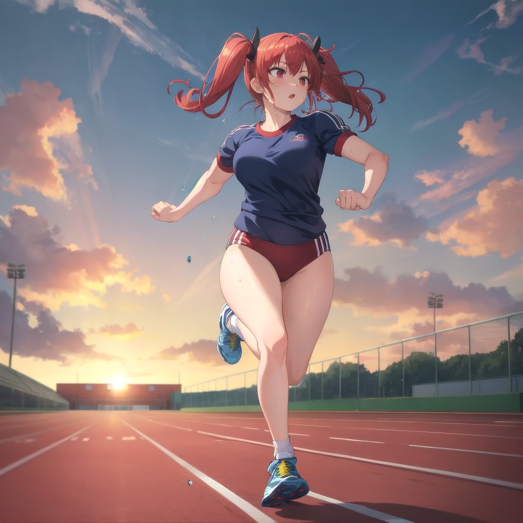 夕暮れのランニング