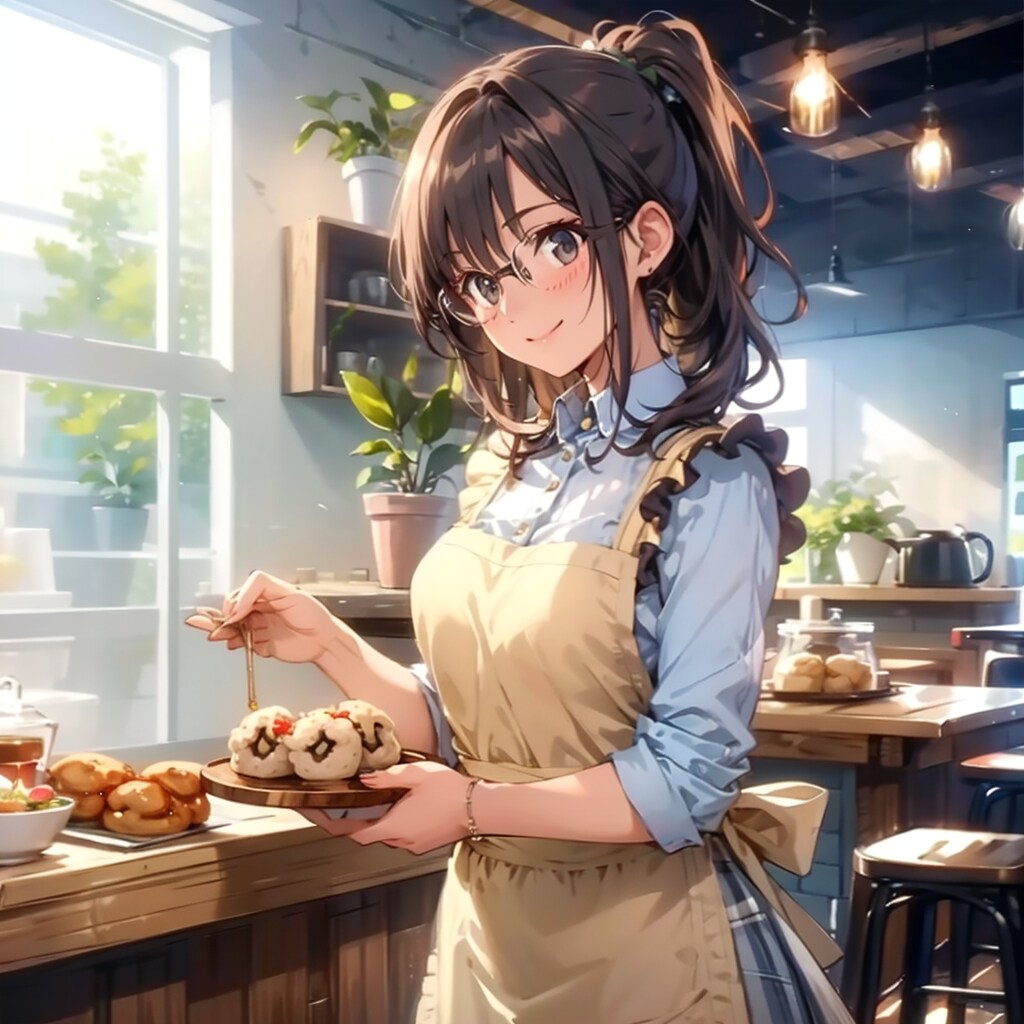 お菓子を持つ少女