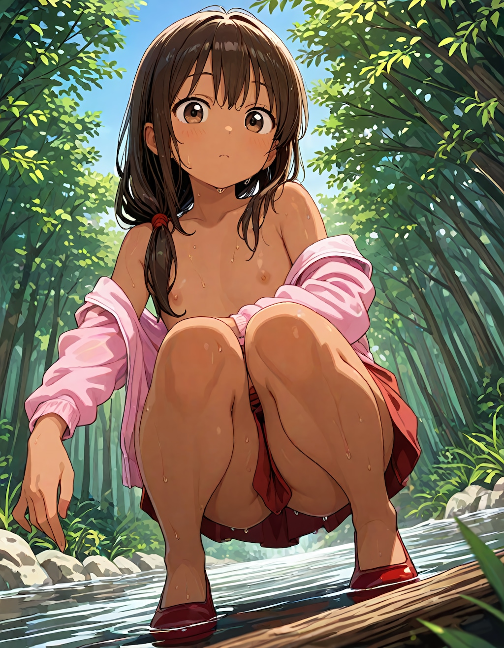 東欧森林地帯の不法居住者の少女 #3