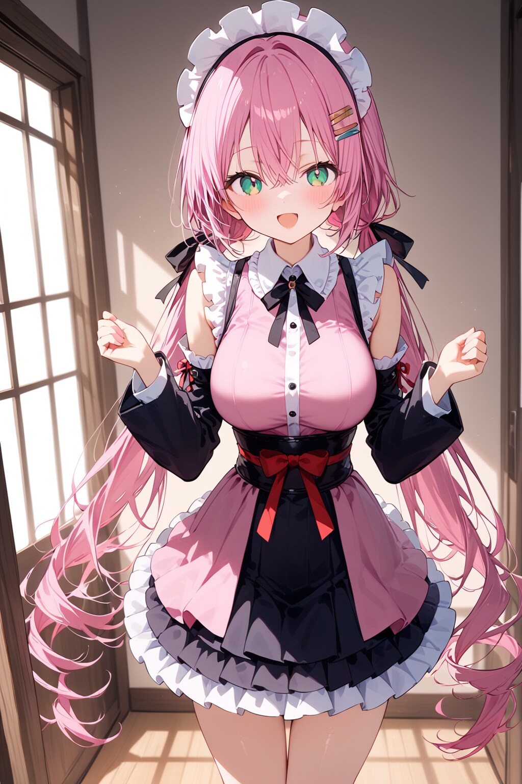 和風ドレスの桃花