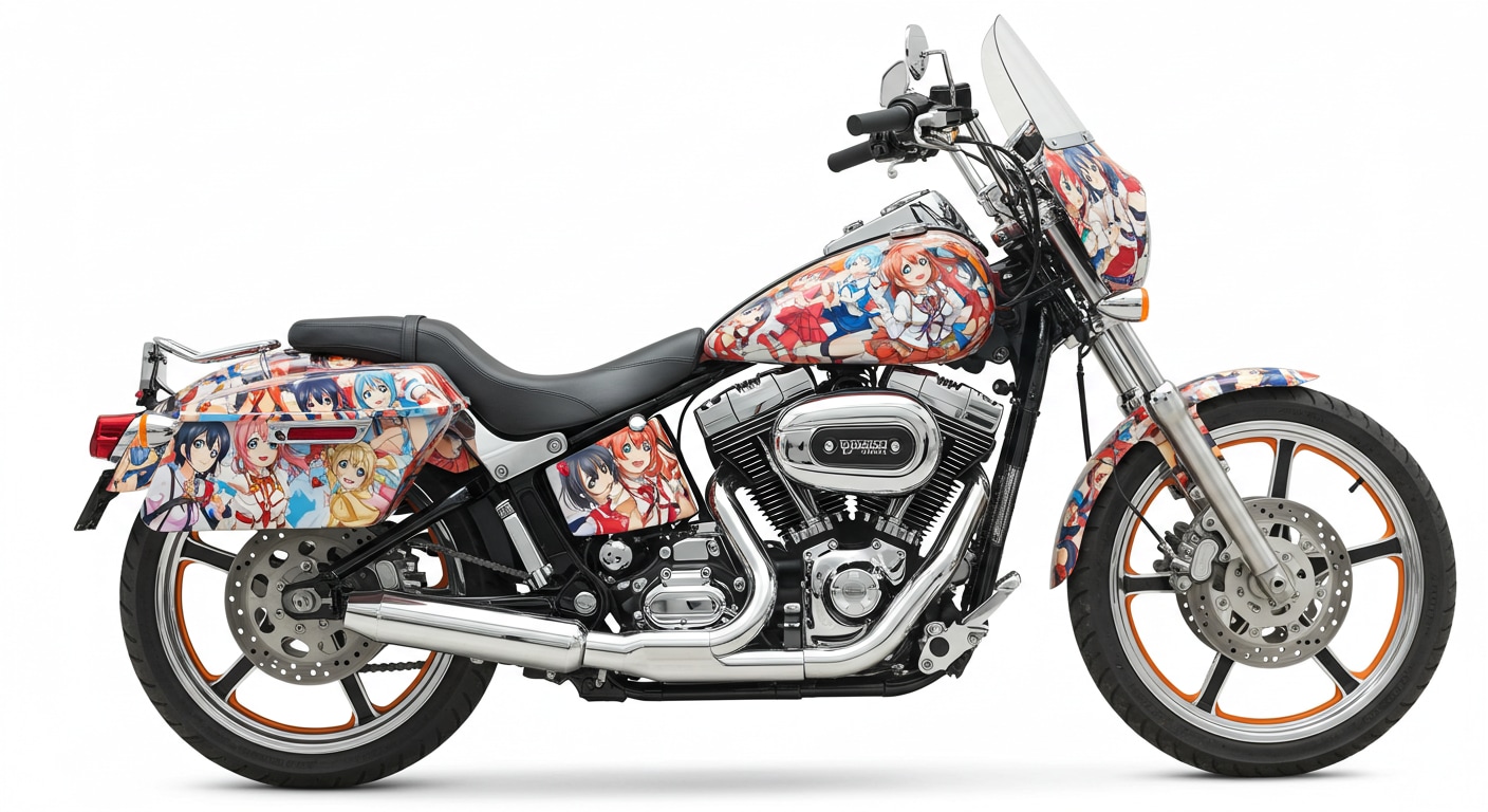 アニメキャラハーレーダビッドソン | の人気AIイラスト・グラビア