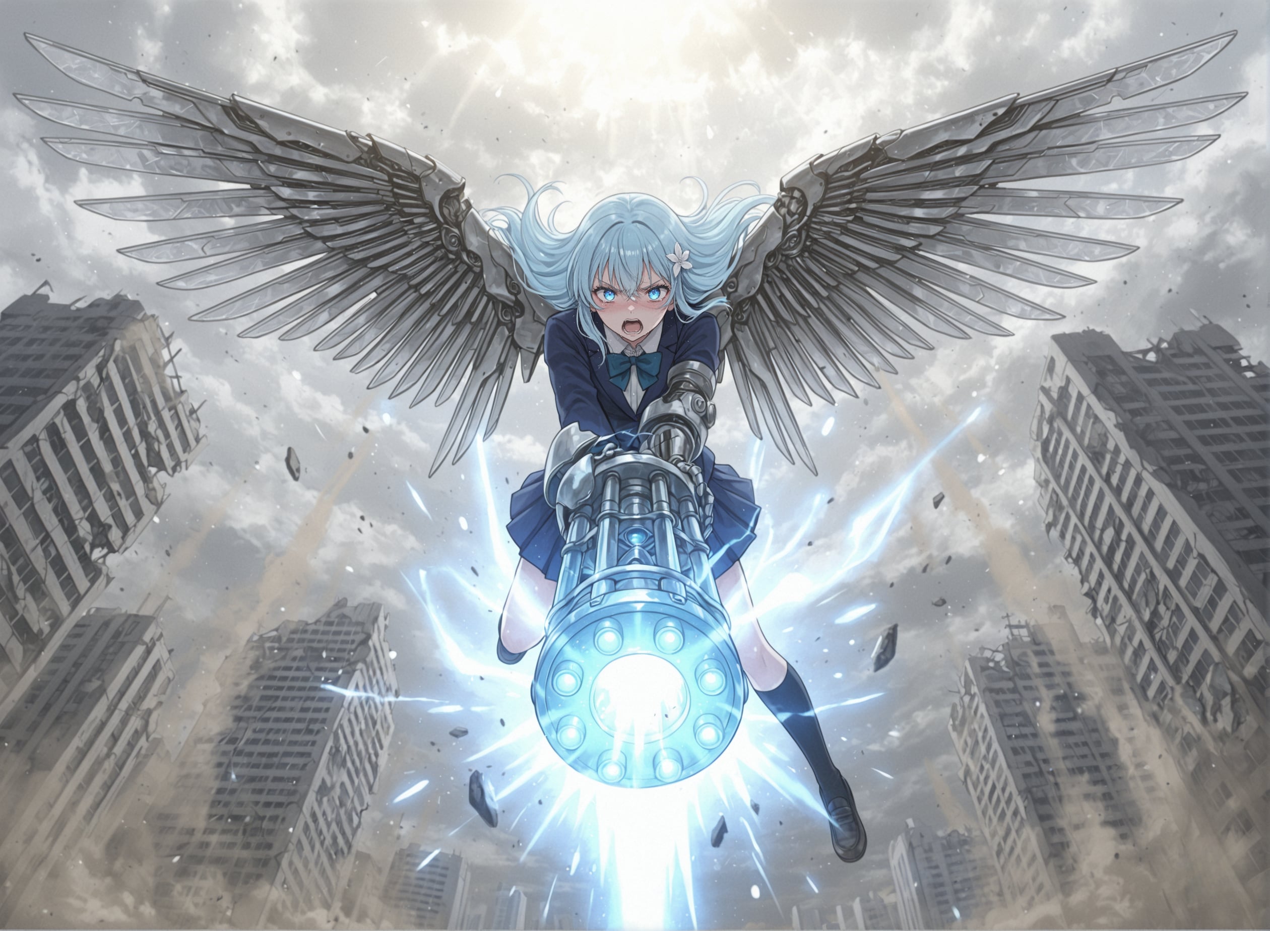 儚翼の終末兵装　壱号機：蒼霞 | の人気AIイラスト・グラビア