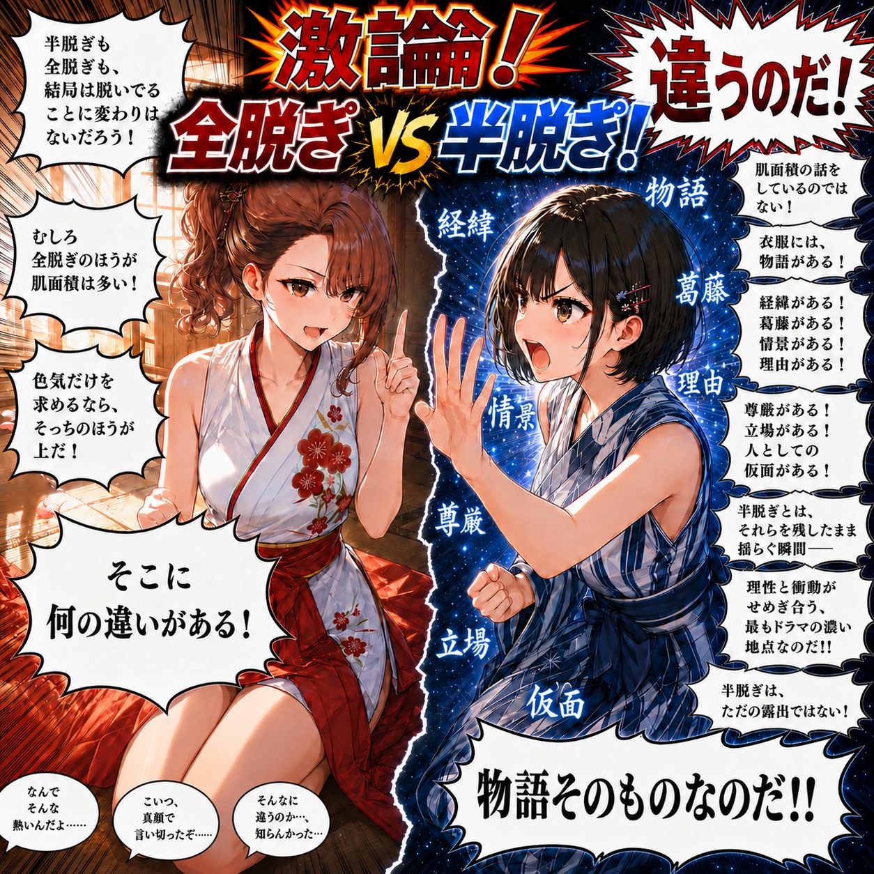 激論！全脱ぎ VS 半脱ぎ！