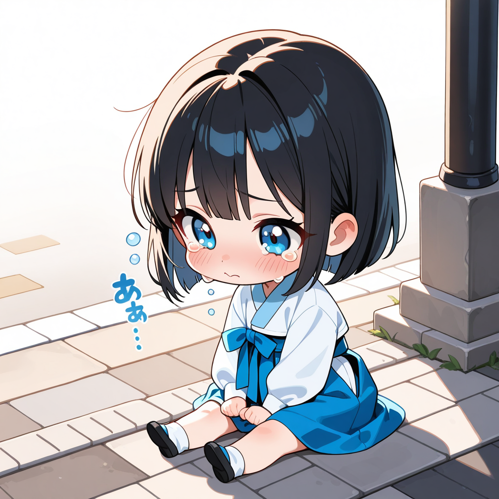 ソウルの街で、迷子になっちゃったちーちゃん。