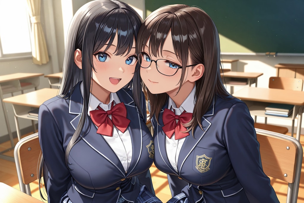 黒髪ロングコラボ！