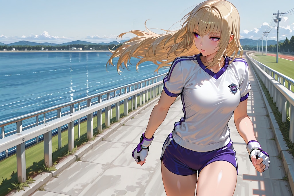 体操服のリリさん。