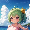 [12枚] ミニ少女と海のお散歩 3枚目