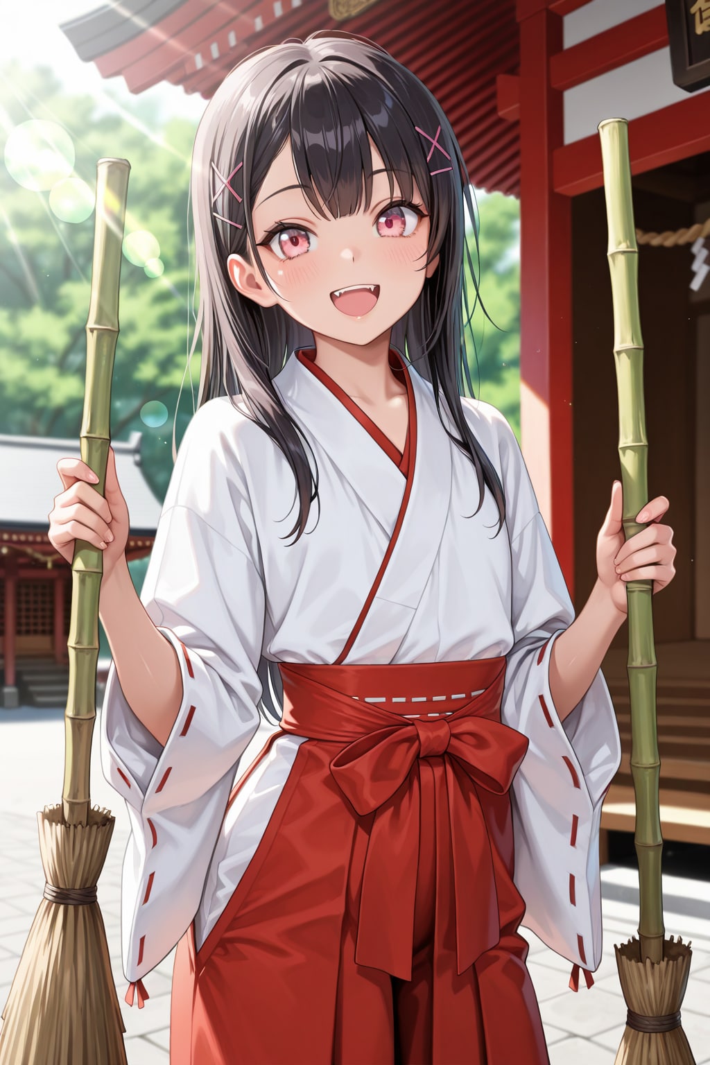 「巫女よ。かわいいでしょ♡」