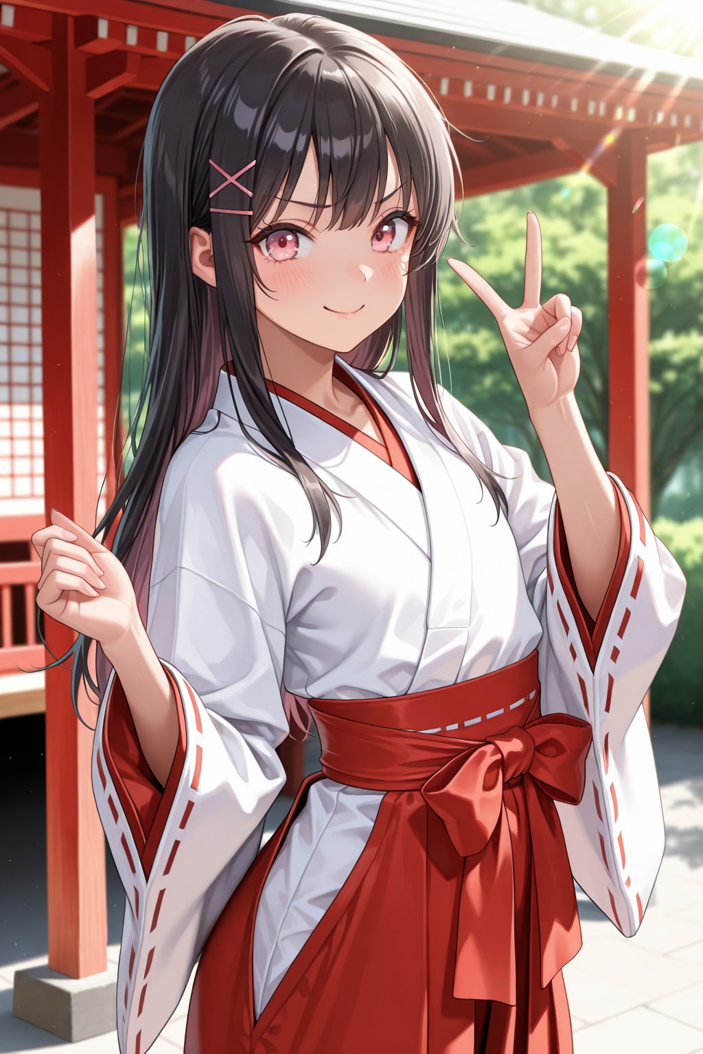 「巫女よ。かわいいでしょ♡」