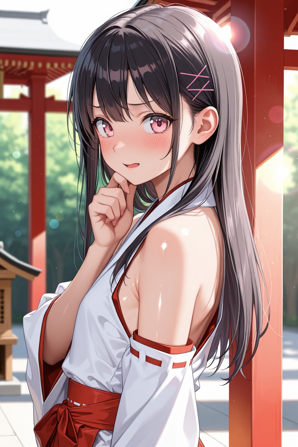 「巫女よ。かわいいでしょ♡」