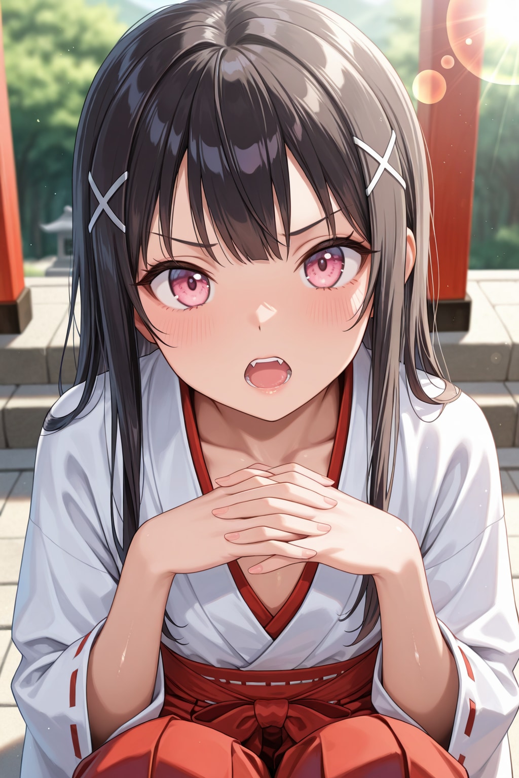 「巫女よ。かわいいでしょ♡」