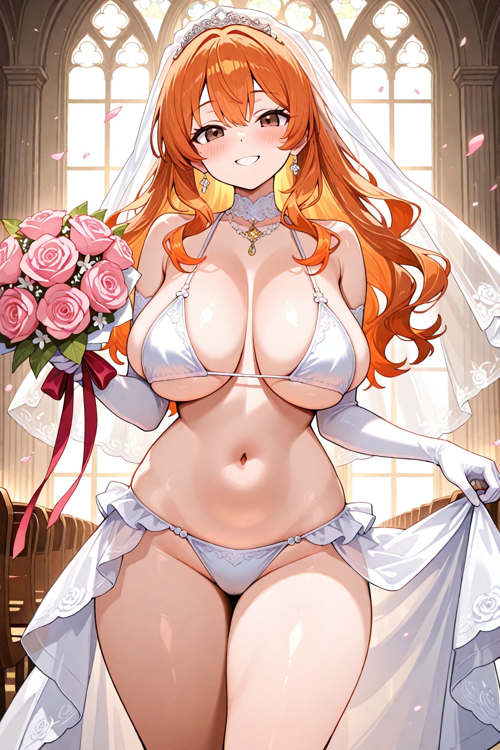 白ビキニの花嫁