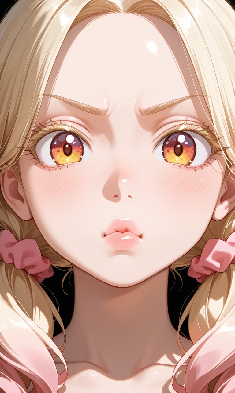 かわいい女の子の怒り顔