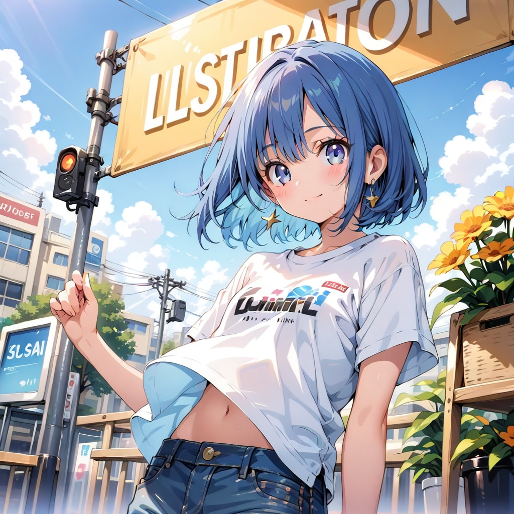 まず一人デニムパンツのあいちゃんや　弾