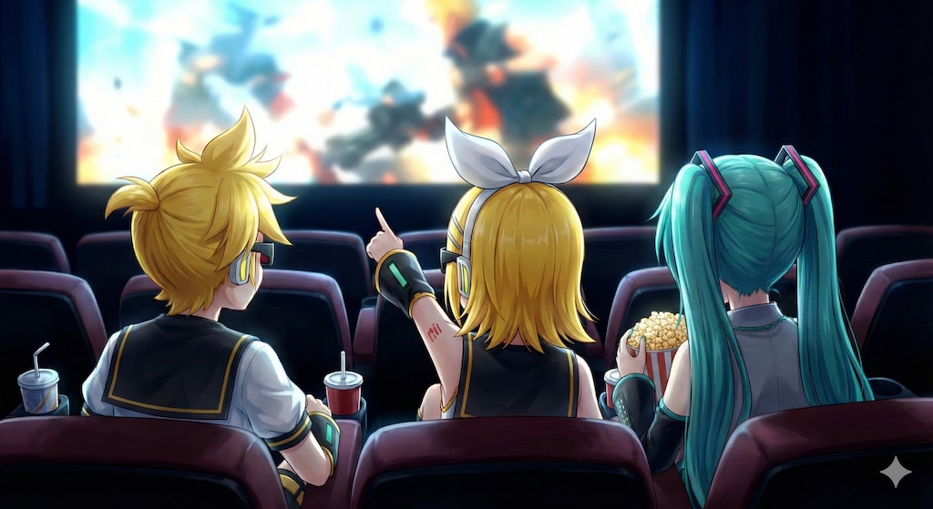 3D映画を観に来たミクさんたち