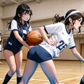 体育の授業でバスケ 12枚目