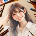Dalleでびちゃびちゃな水彩人物画を試しているのだけど・・・ 6枚目