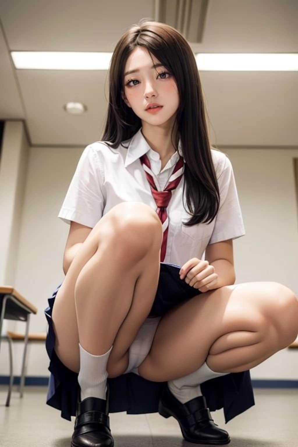 パンちら女子高生