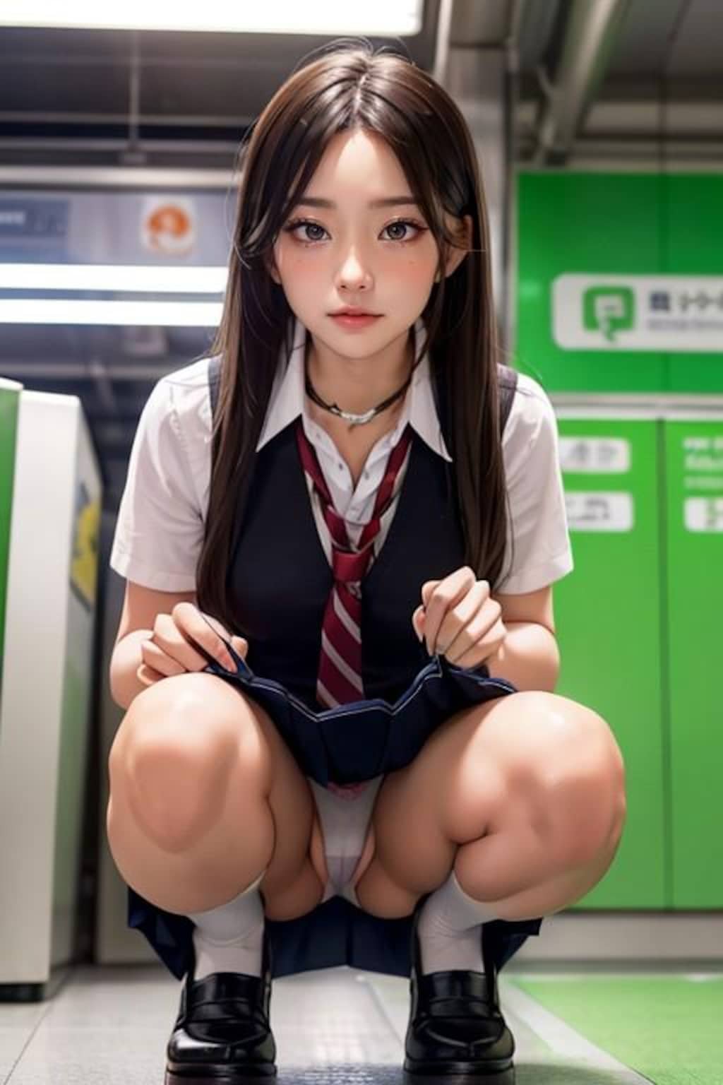 パンちら女子高生