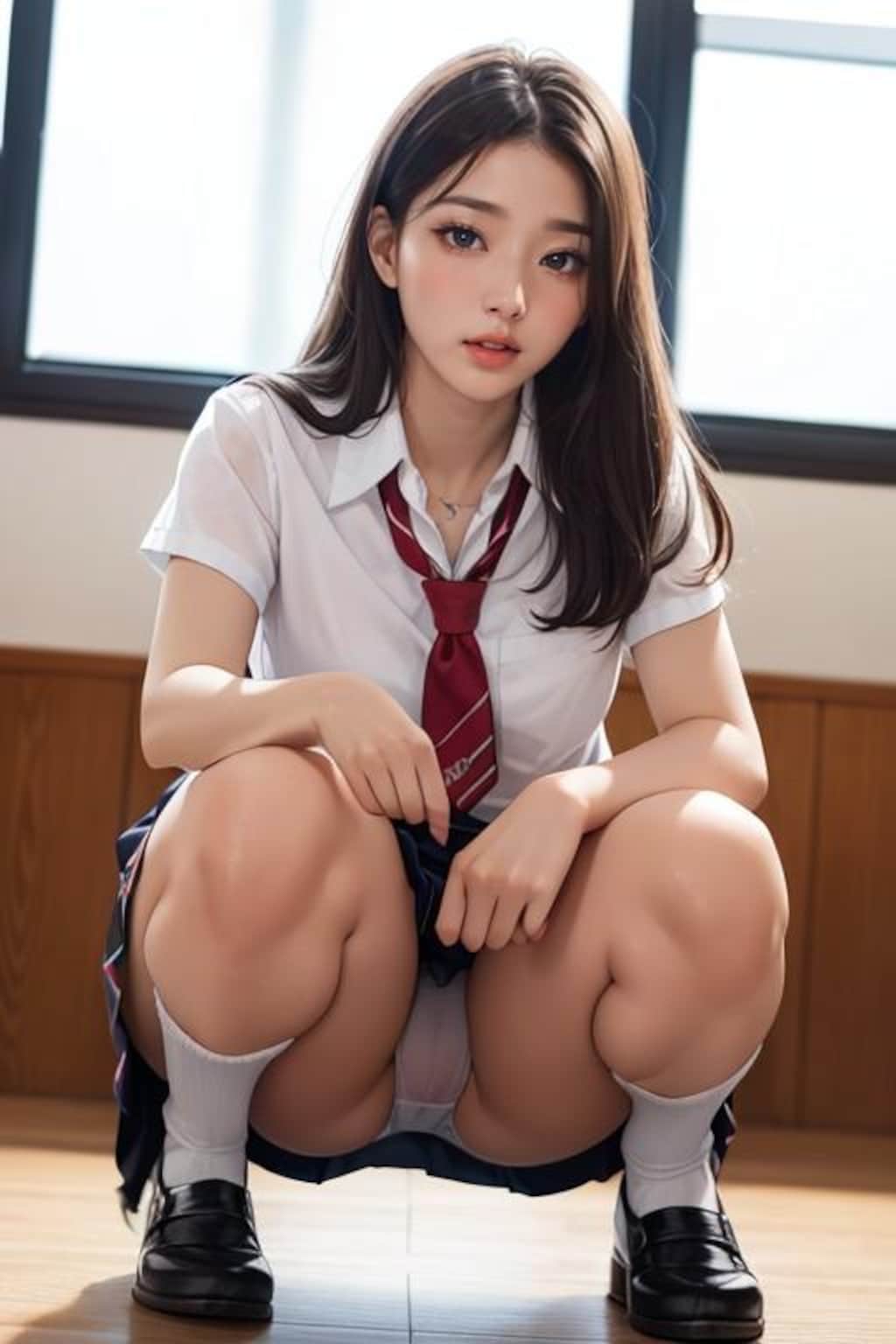 パンちら女子高生