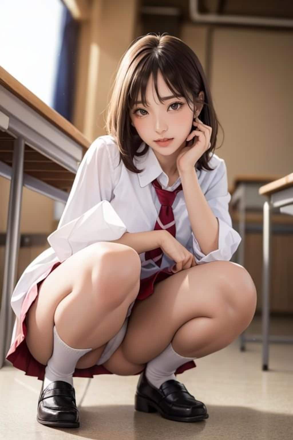 パンちら女子高生